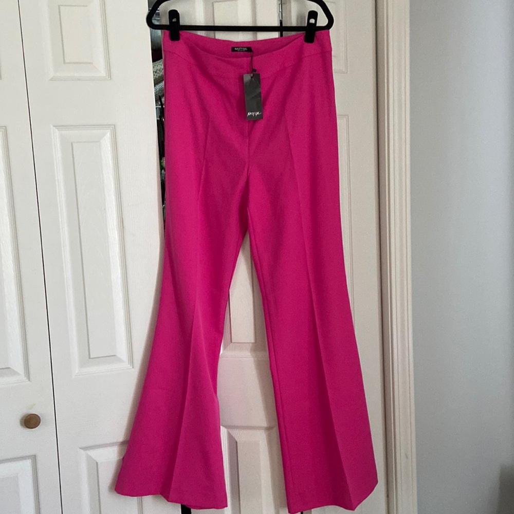 NWT Nasty Gal tailored flare trouser. Size 10.
